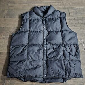 Lands' End Men's Black Goose Down Puffer Vest Sz XL (46-48)